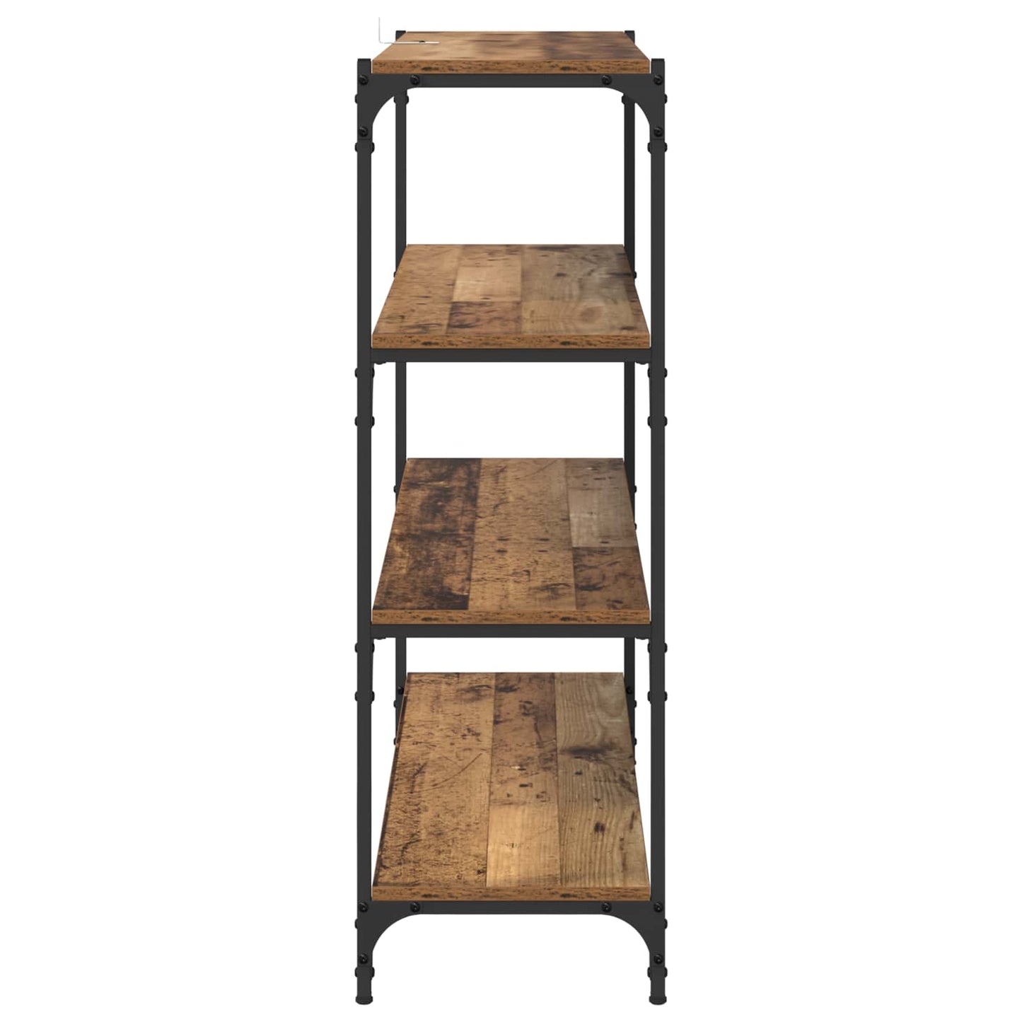Bogskab Gammelt træ 100 x 33 x 100 cm Ingeniørt træ og jern