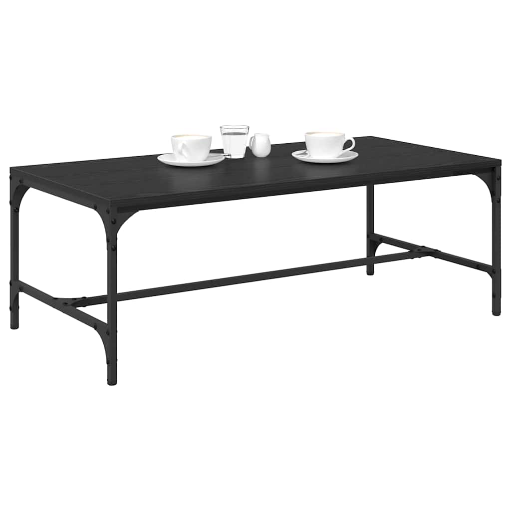 Sofabord Sort eg 100 x 50 x 35 cm Konstrueret træ