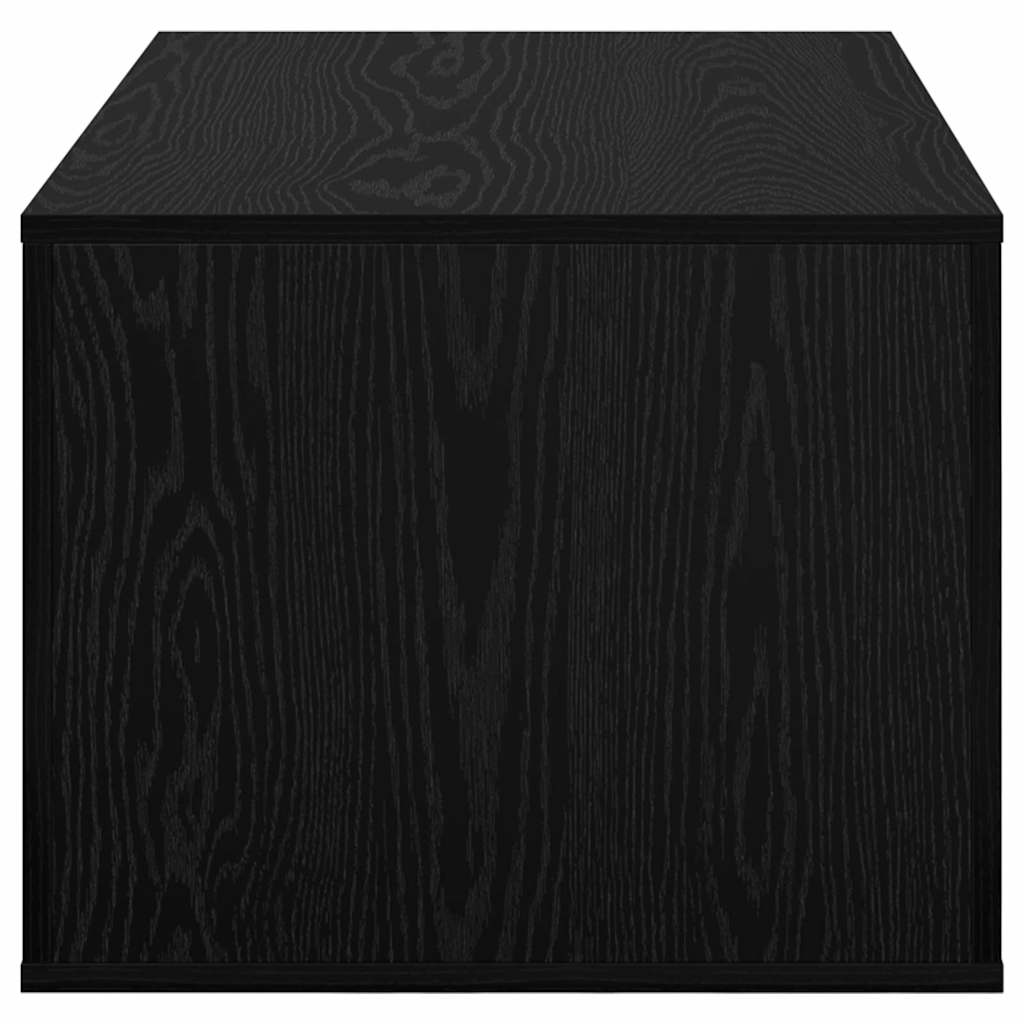 Sofabord med skuffe Sort eg 80 x 50 x 40 cm Konstrueret træ