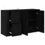 Sideboard med skuffe Sort eg 100 x 33 x 59.5 cm Konstrueret træ
