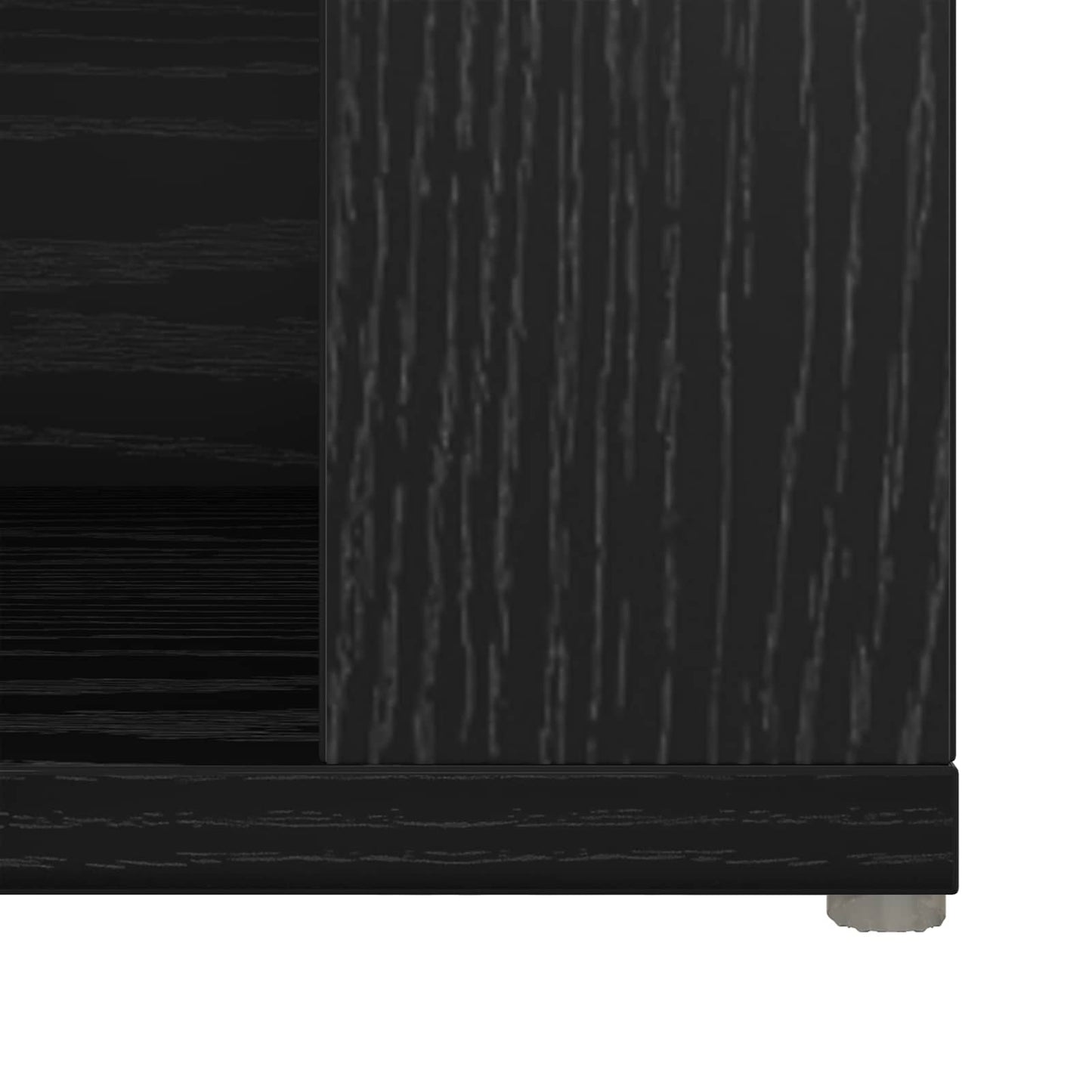 Sideboard med skuffe Sort eg 100 x 30 x 59,5 cm Konstrueret træ