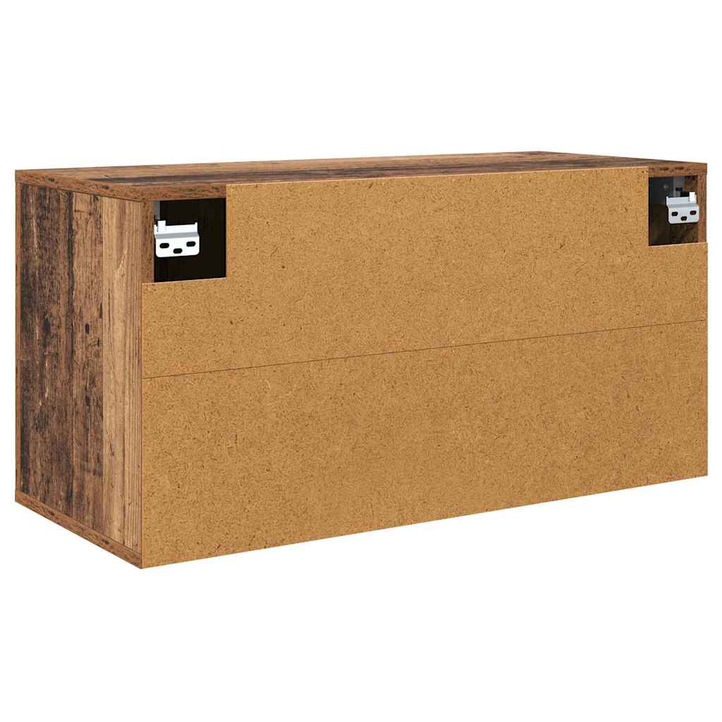 Vægmonteret TV Skab Vægmonteret Gammelt træ 80 x 34,5 x 40 cm