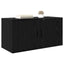Vægmonteret TV Skab Sort eg 80 x 34,5 x 40 cm Konstrueret træ