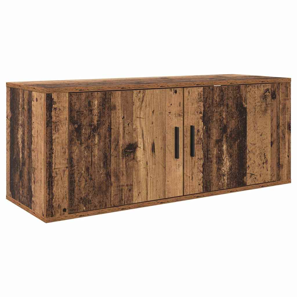 Vægmonteret TV Skab Vægmonteret Gammelt træ 100 x 34,5 x 40 cm