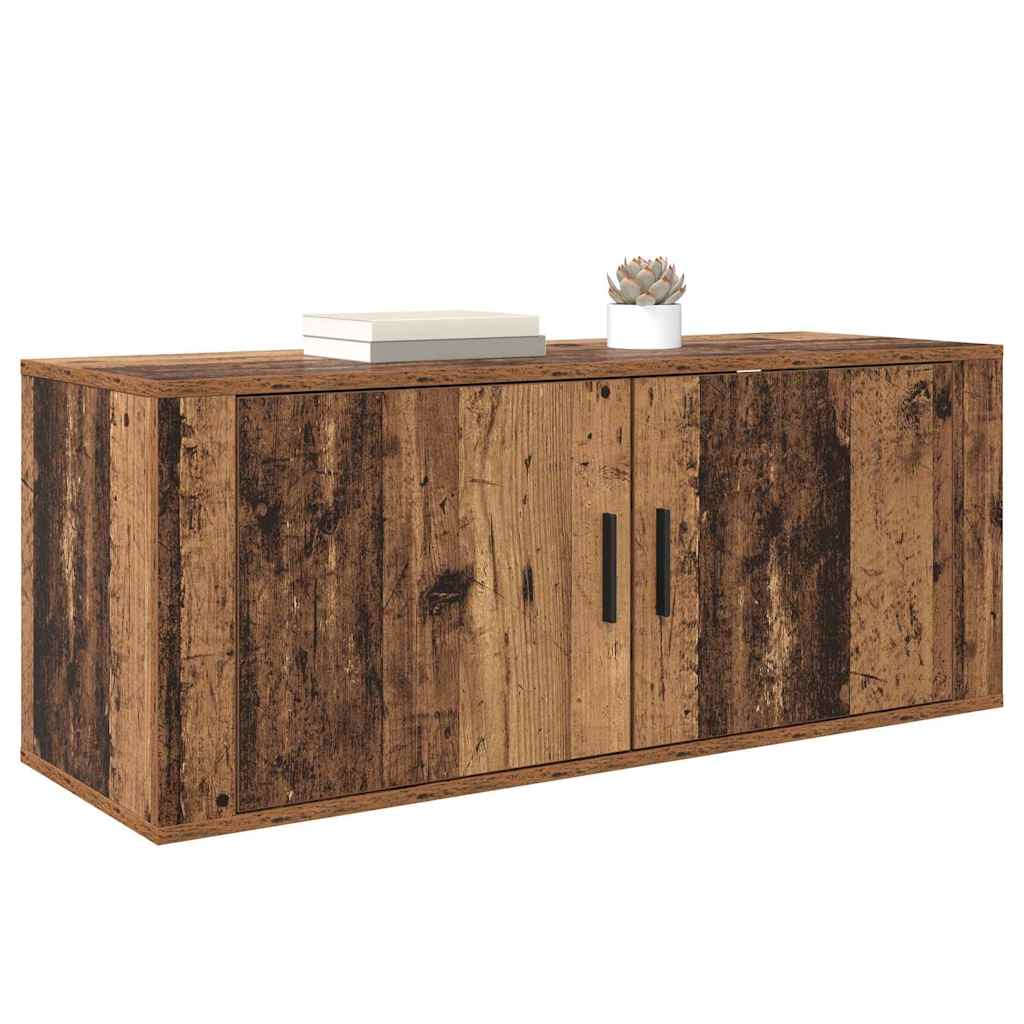 Vægmonteret TV Skab Vægmonteret Gammelt træ 100 x 34,5 x 40 cm