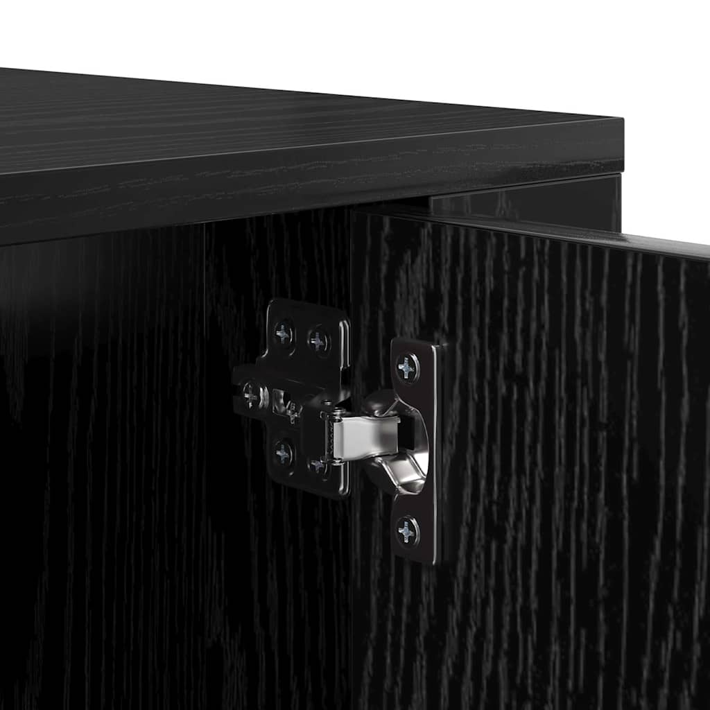 Vægmonteret TV Skab Sort eg 100 x 34,5 x 40 cm Konstrueret træ