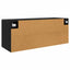 Vægmonteret TV Skab Sort eg 100 x 34,5 x 40 cm Konstrueret træ