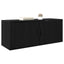 Vægmonteret TV Skab Sort eg 100 x 34,5 x 40 cm Konstrueret træ