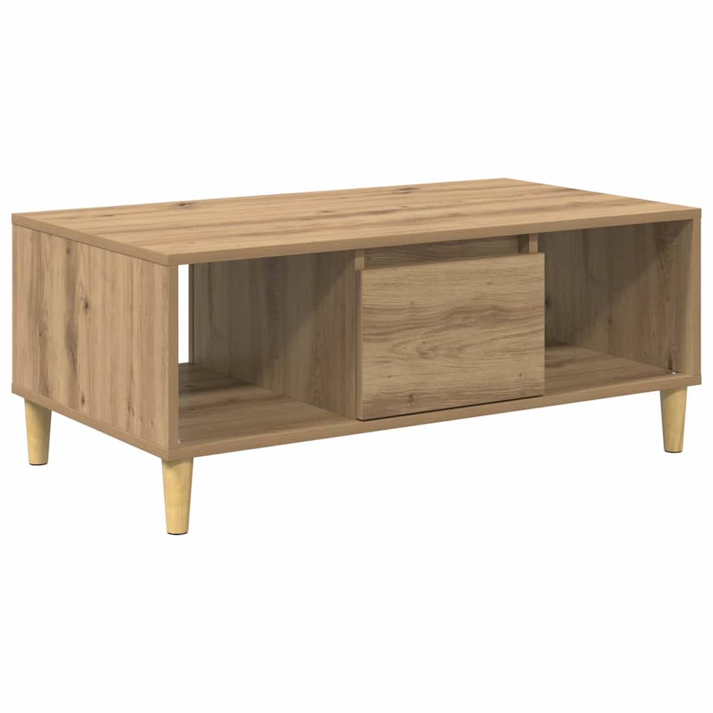 Sofabord Artisan Egetræ 90 x 50 x 26.5 cm Konstrueret træ