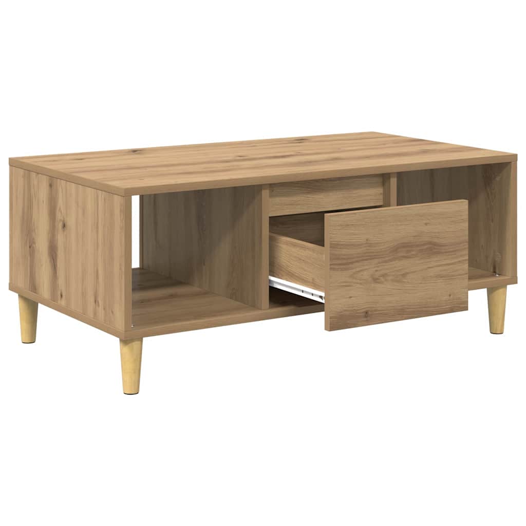 Sofabord Artisan Egetræ 90 x 50 x 26.5 cm Konstrueret træ