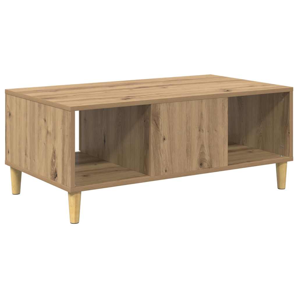 Sofabord Artisan Egetræ 90 x 50 x 26.5 cm Konstrueret træ
