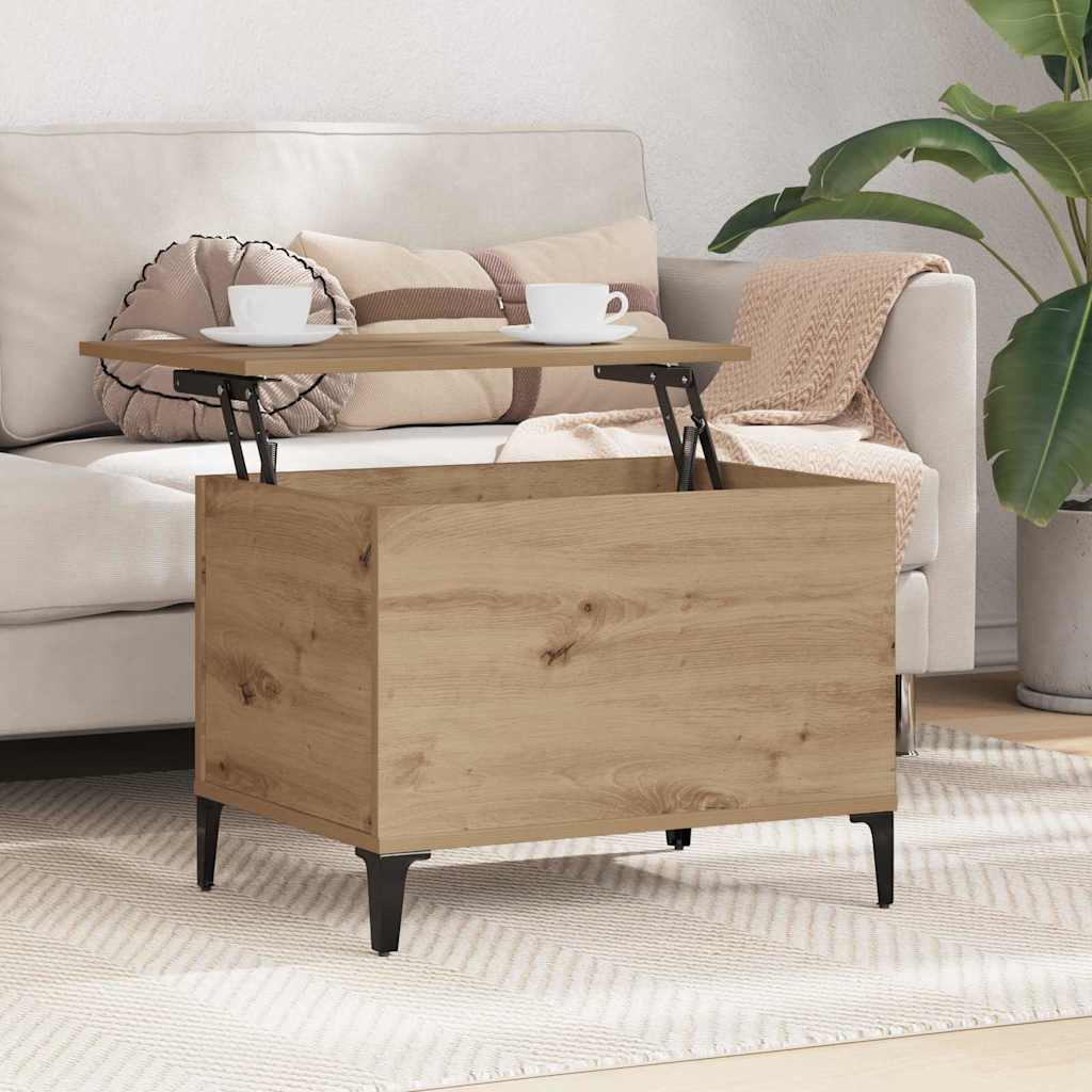 Sofabord Artisan Egetræ 60 x 44,5 x 45 cm Konstrueret træ