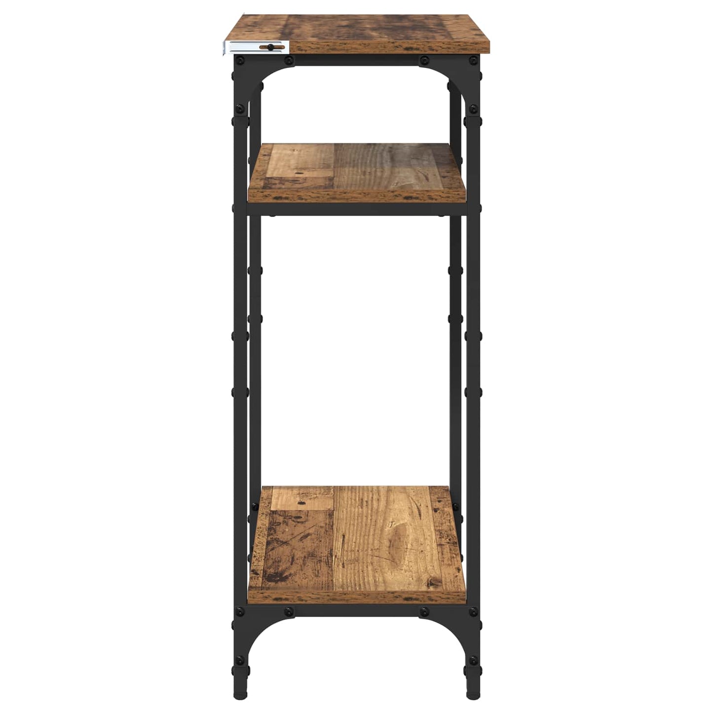 Sidebord med hylde Gammelt træ 40 x 30 x 75 cm Konstrueret træ