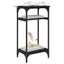 Sidebord med hylde Sort eg 40 x 30 x 75 cm Konstrueret træ