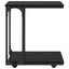 Sidebord med hylde Sort eg 50 x 35 x 55.5 cm Konstrueret træ