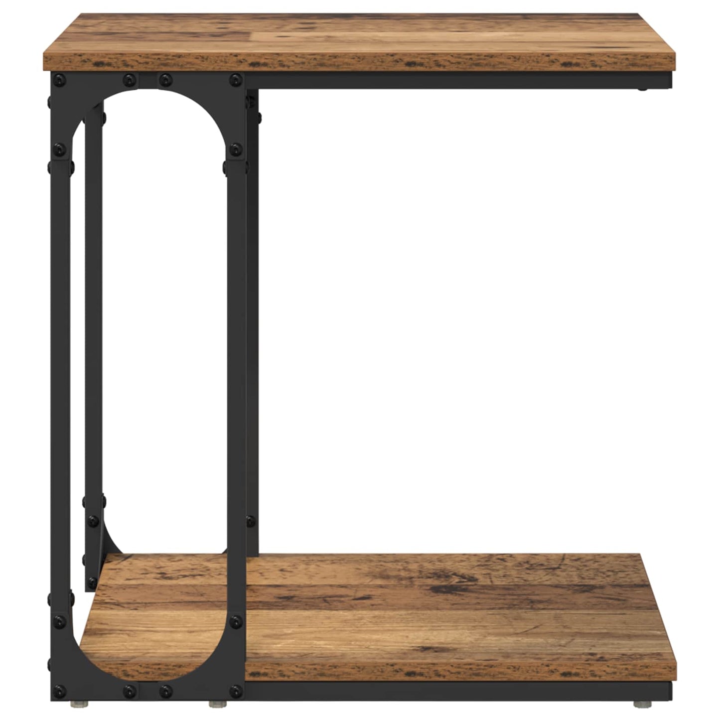 Sidebord med hylde Gammelt træ 50 x 35 x 52 cm Konstrueret træ