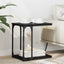 Sidebord med hylde Sort eg 50 x 35 x 52 cm Konstrueret træ