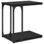 Sidebord med hylde Sort eg 50 x 35 x 52 cm Konstrueret træ