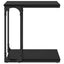 Sidebord med hylde Sort eg 50 x 35 x 52 cm Konstrueret træ