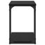 Sidebord med hylde Sort eg 50 x 35 x 52 cm Konstrueret træ