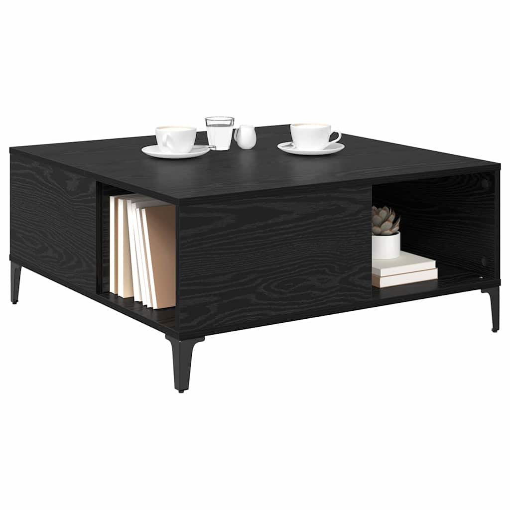 Sofabord Sort eg 80 x 80 x 36,5 cm Konstrueret træ