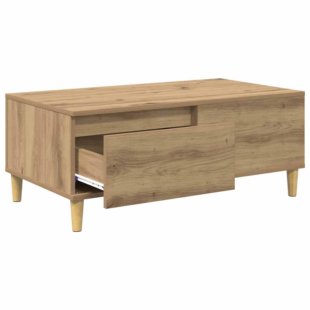 Sofabord Artisan Egetræ 90 x 50 x 35 cm Konstrueret træ