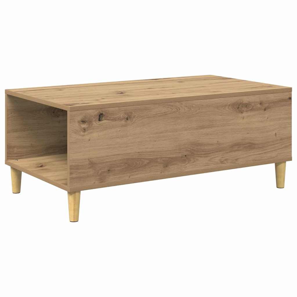 Sofabord Artisan Egetræ 90 x 50 x 35 cm Konstrueret træ