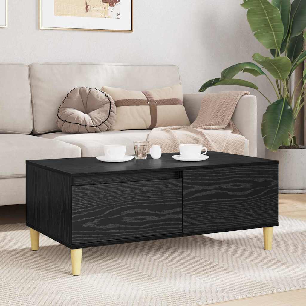 Sofabord Sort eg 90 x 50 x 35 cm Konstrueret træ