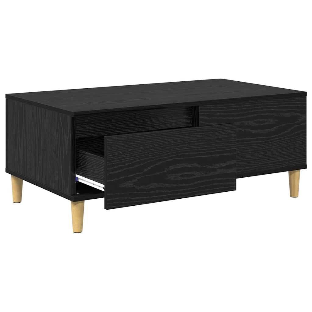 Sofabord Sort eg 90 x 50 x 35 cm Konstrueret træ