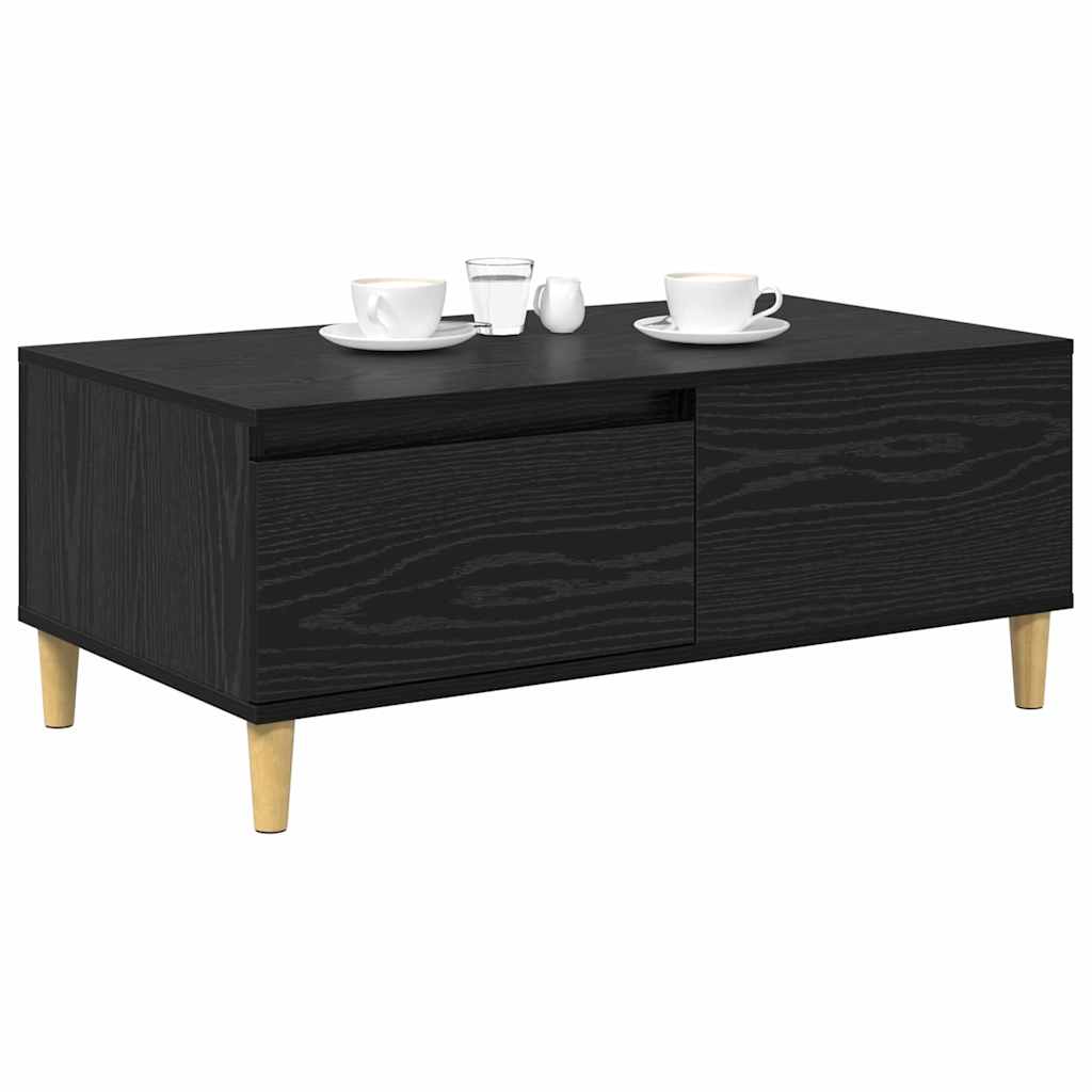 Sofabord Sort eg 90 x 50 x 35 cm Konstrueret træ