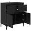 Sideboard Sort eg 60 x 35 x 70 cm Ingeniørt træ og jern