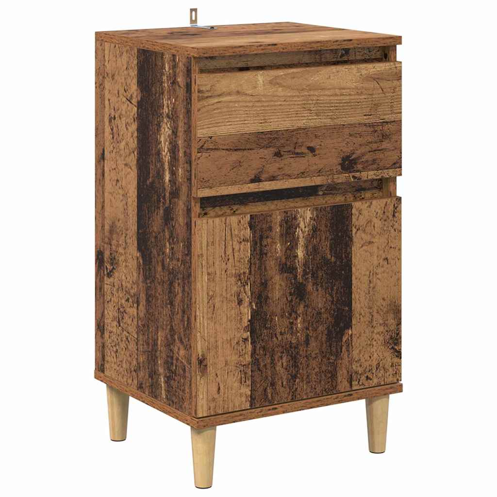 Natskab 2 pcs Gammelt træ 40 x 35 x 70 cm Konstrueret træ
