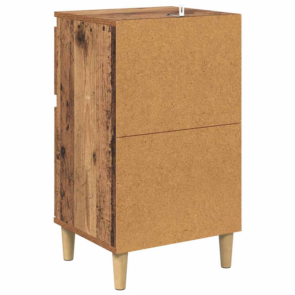 Natskab 2 pcs Gammelt træ 40 x 35 x 70 cm Konstrueret træ