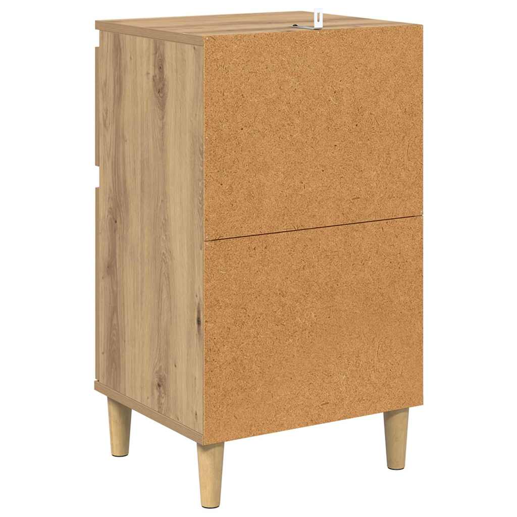 Natskab 2 pcs Artisan Egetræ 40 x 35 x 70 cm Konstrueret træ