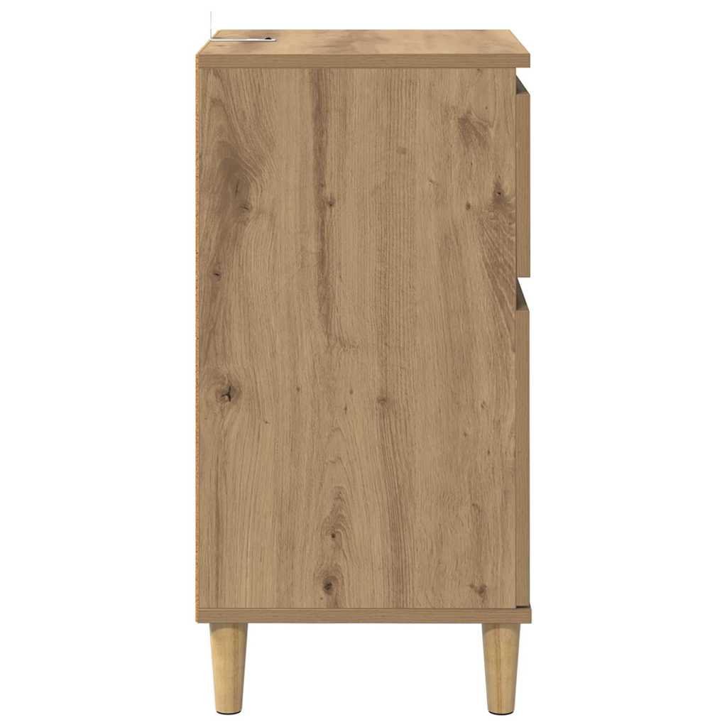 Natskab 2 pcs Artisan Egetræ 40 x 35 x 70 cm Konstrueret træ