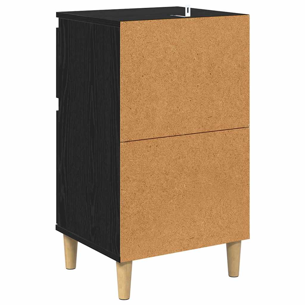 Natskab 2 pcs Sort eg 40 x 35 x 70 cm Konstrueret træ