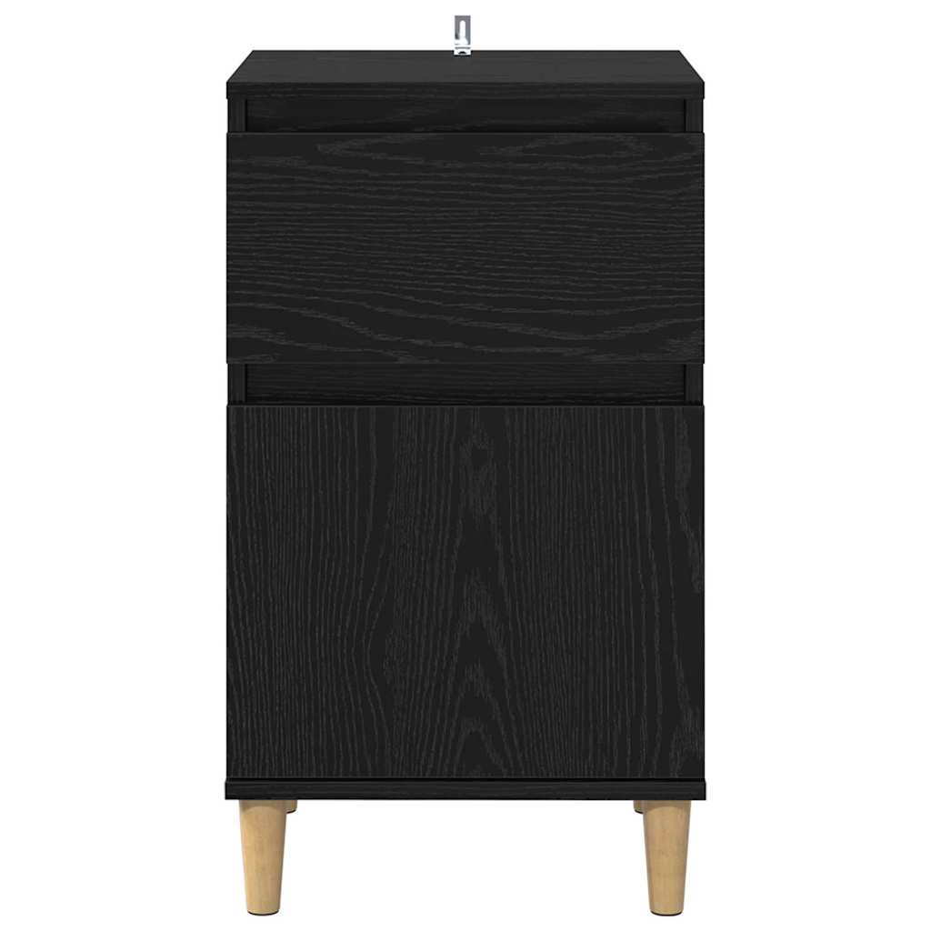 Natskab 2 pcs Sort eg 40 x 35 x 70 cm Konstrueret træ