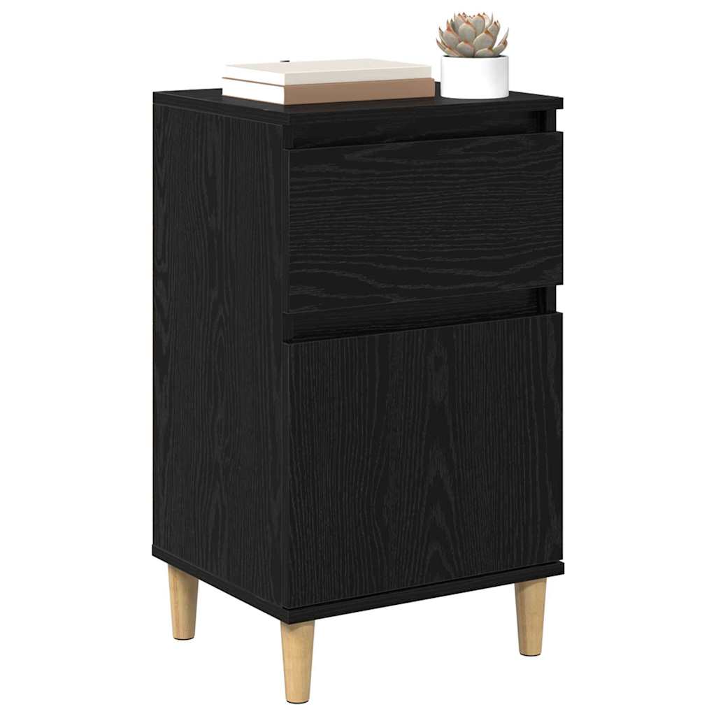 Natskab 2 pcs Sort eg 40 x 35 x 70 cm Konstrueret træ