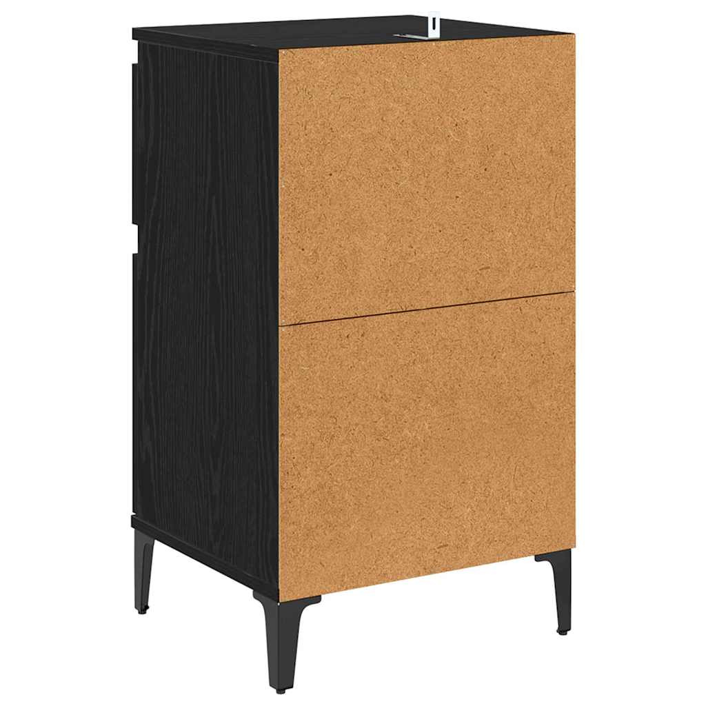 Natskab 2 pcs Sort eg 40 x 35 x 70 cm Konstrueret træ