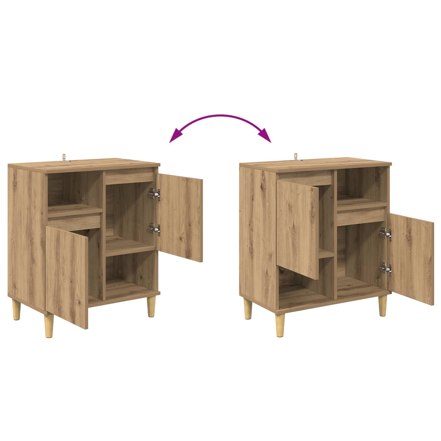 Sideboard artisan eg 35 x 60 x 70 cm Konstrueret træ