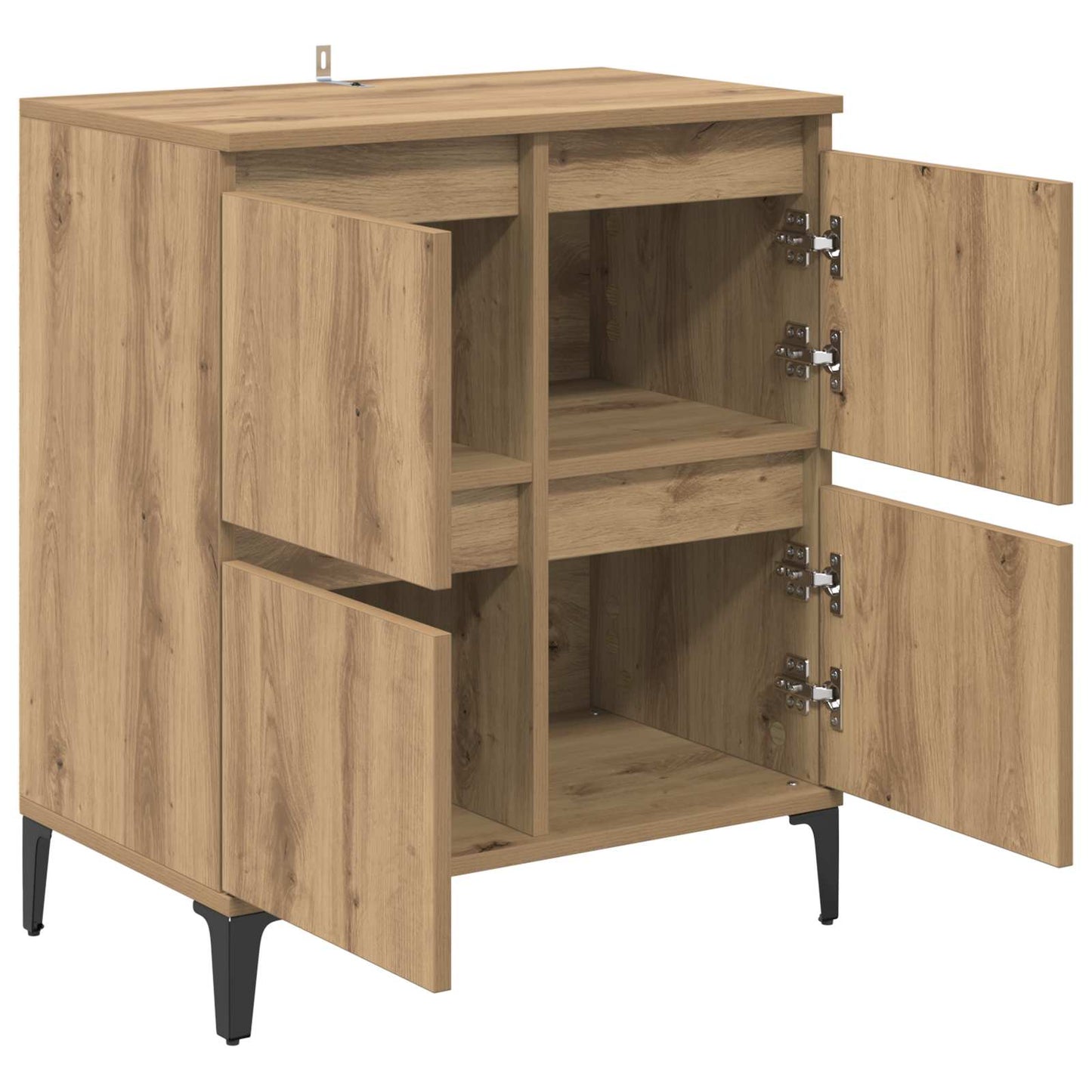 Sideboard Artisan Egetræ 60 x 35 x 70 cm Ingeniørt træ og jern