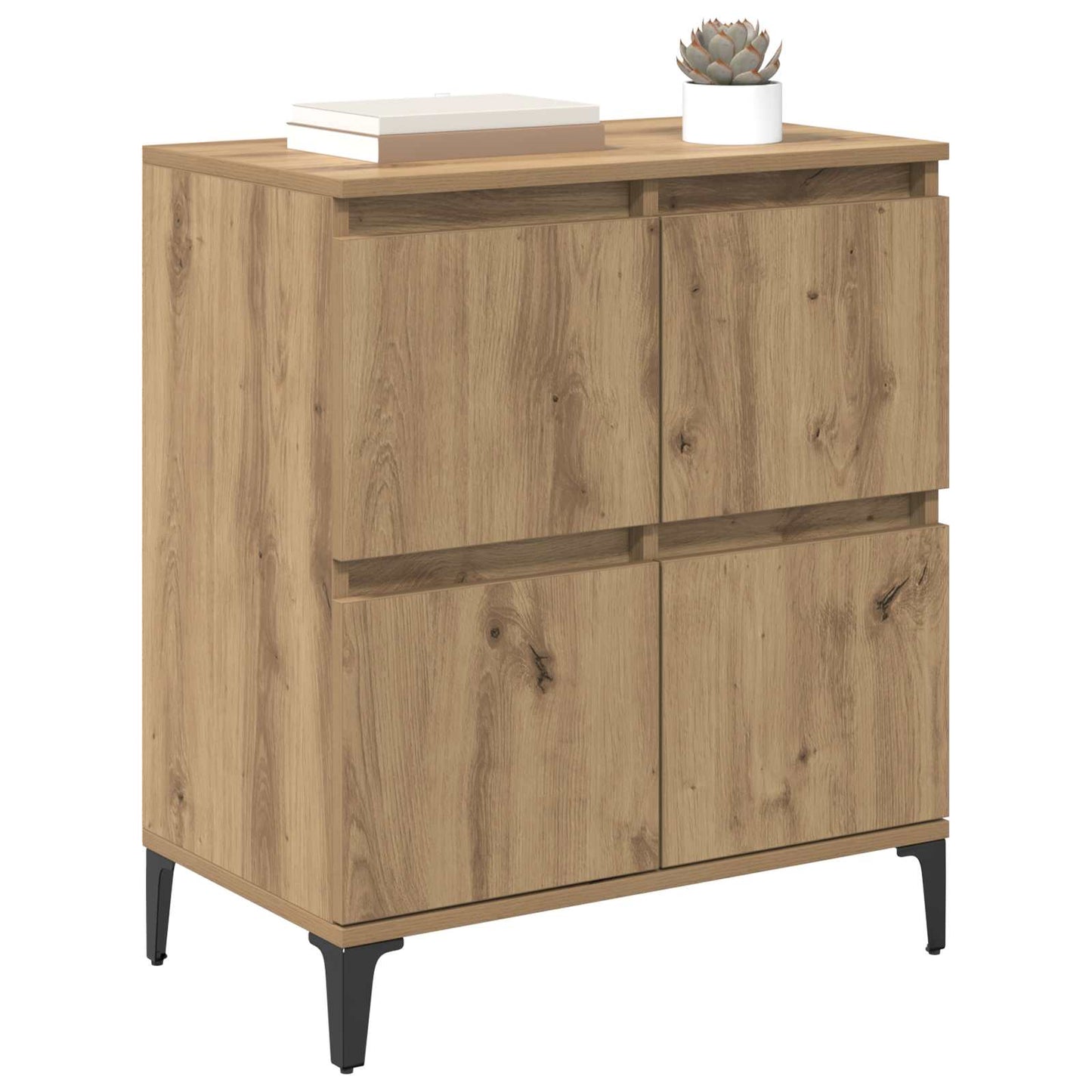 Sideboard Artisan Egetræ 60 x 35 x 70 cm Ingeniørt træ og jern