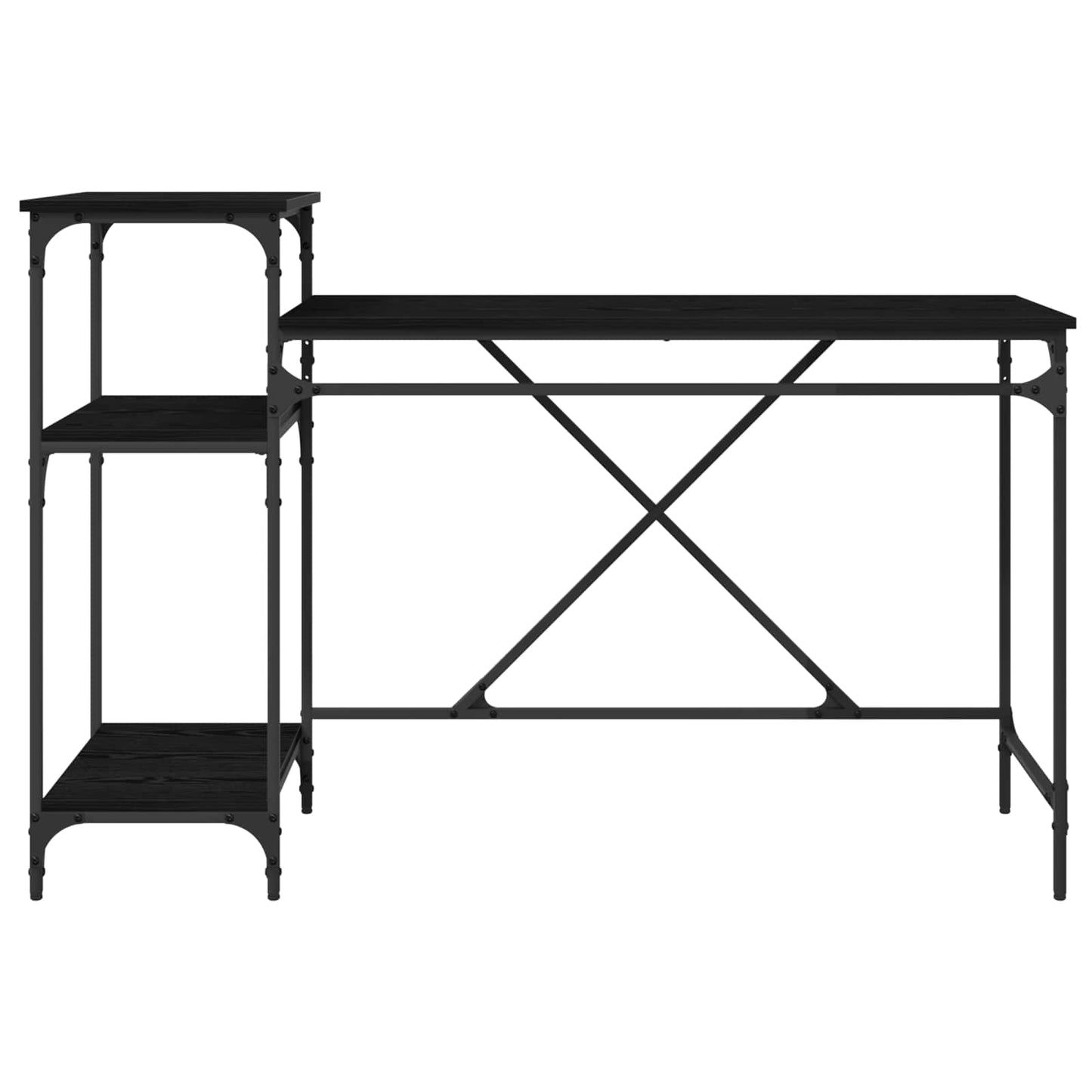 Bord Sort eg Konstrueret træ 135 x 50 x 90 cm