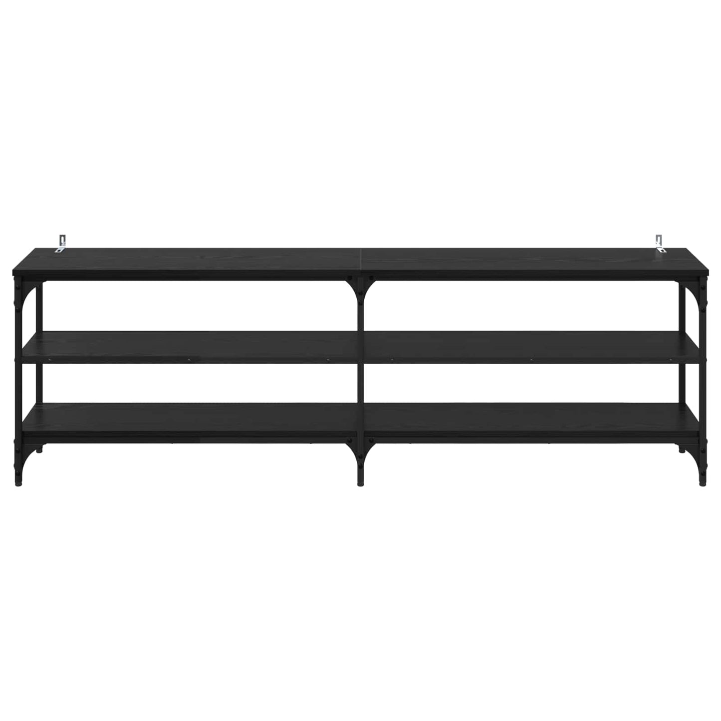 TV-skab Sort eg 160 x 30 x 50 cm Ingeniørt træ og jern