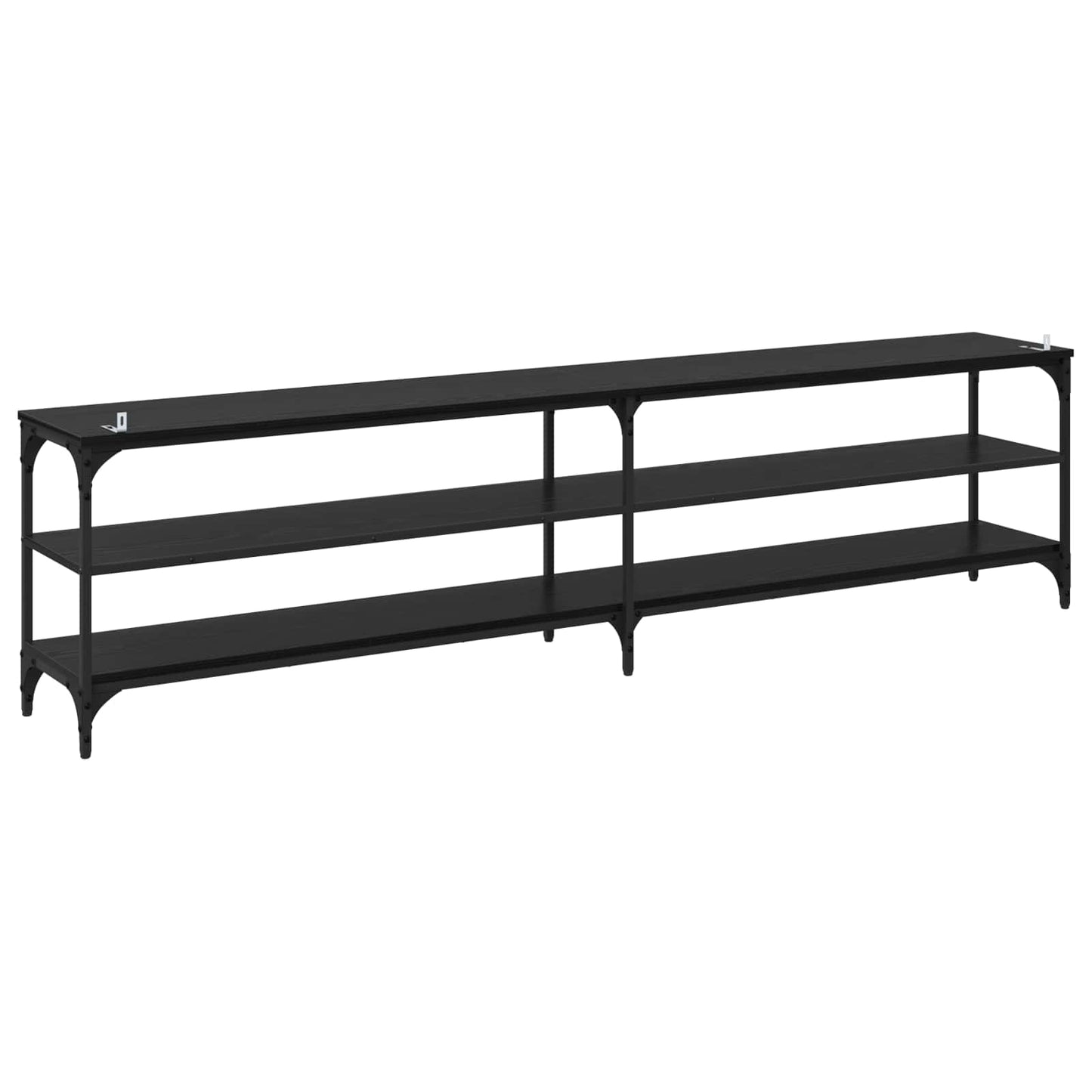TV-skab Sort eg 200 x 30 x 50 cm Ingeniørt træ og jern