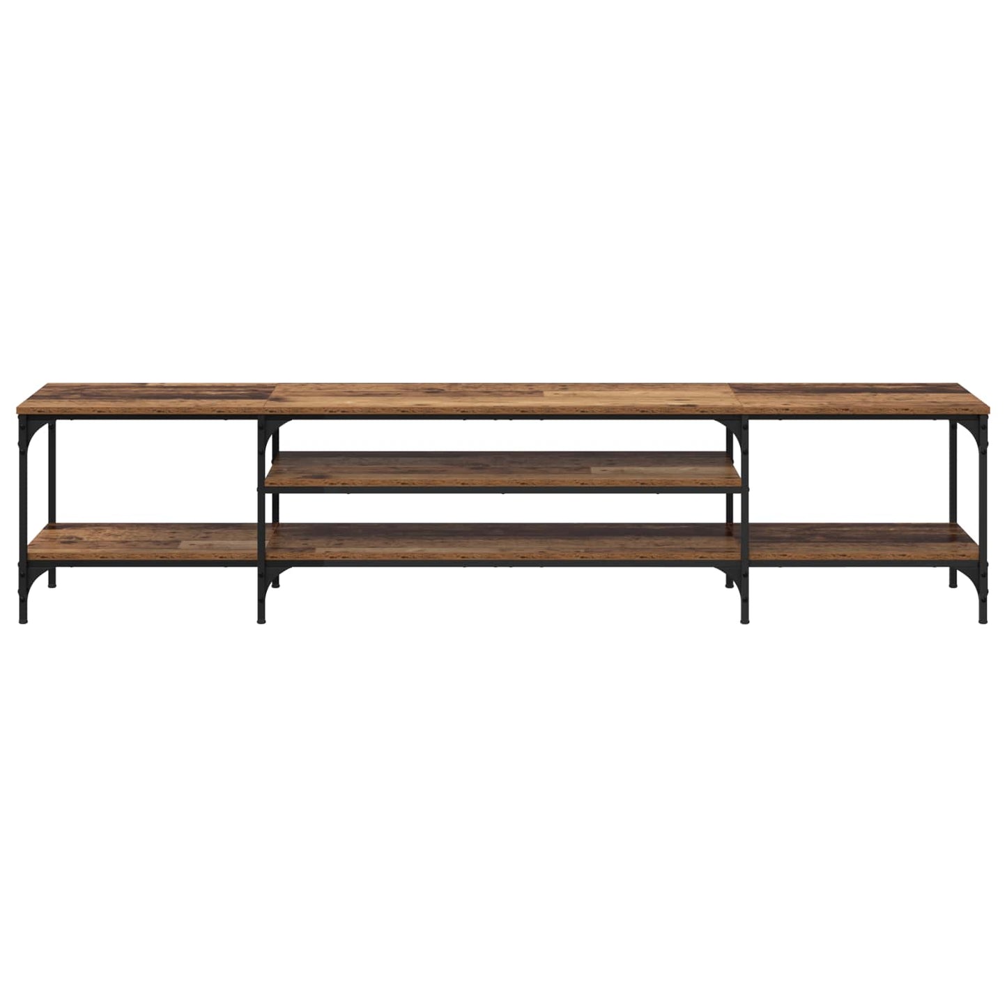 TV-skab Gammelt træ 201 x 35 x 45 cm Ingeniørt træ og jern