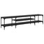 TV-skab Sort eg 201 x 35 x 45 cm Ingeniørt træ og jern
