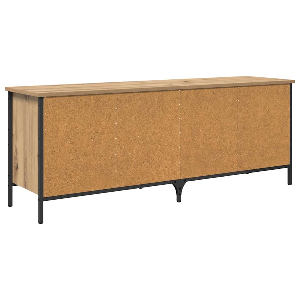 Sko skab 131 x 35 x 50 cm Ingeniørt træ og jern Artisan Egetræ