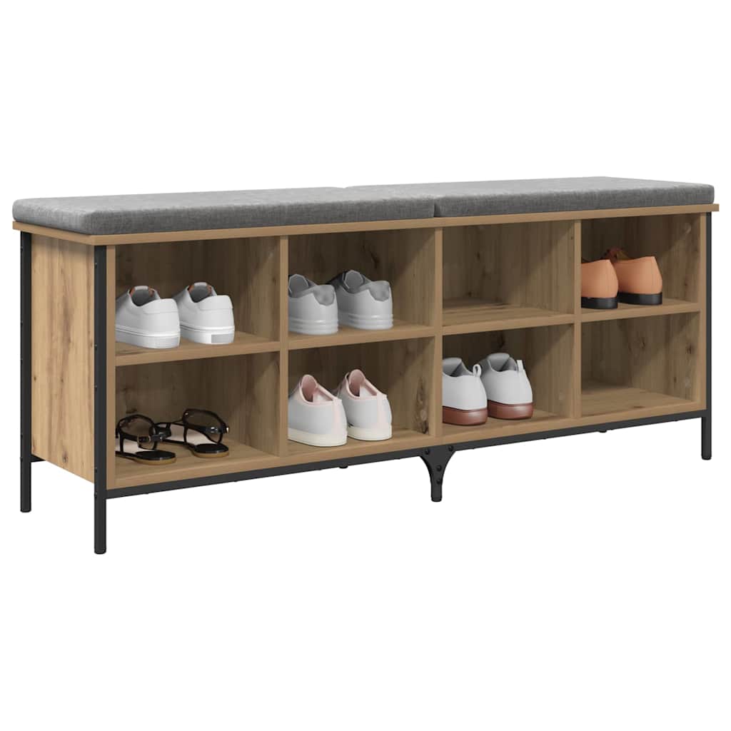 Sko skab 131 x 35 x 50 cm Ingeniørt træ og jern Artisan Egetræ