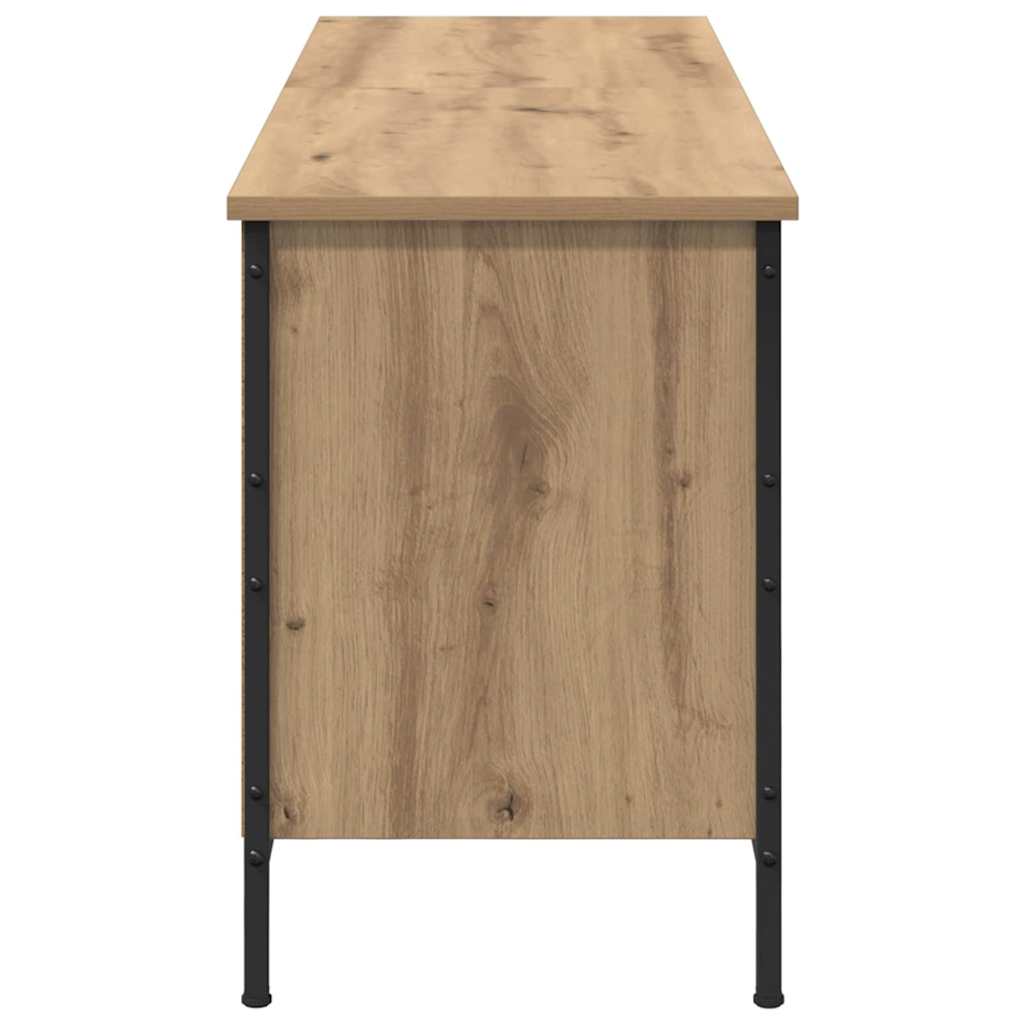 Sko skab 131 x 35 x 50 cm Ingeniørt træ og jern Artisan Egetræ